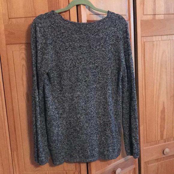 Gray V-Neck Sweater - Picture 3 of 3